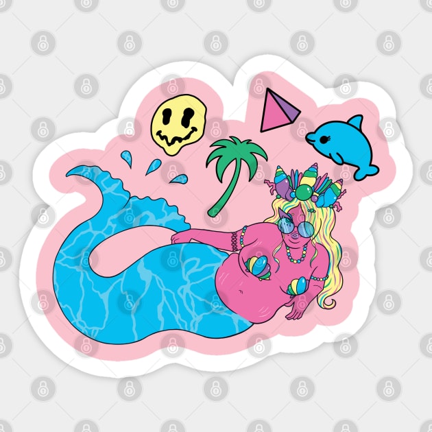 Body Positive Seapunk Mermaid - Softcore Sticker by ShopSoftcore